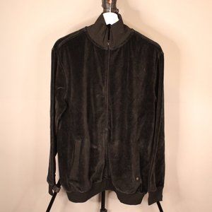 Stretch Velour 2-Piece Jacket/Pant Lounge Set